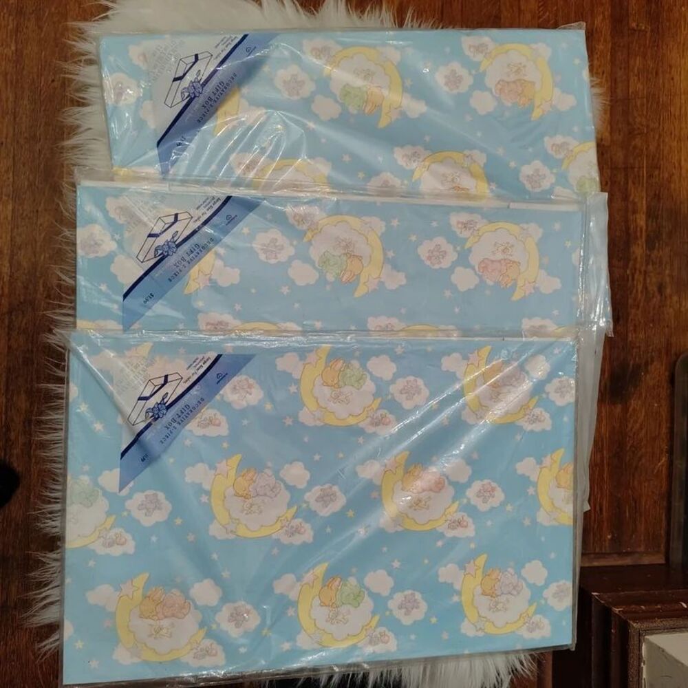 VTG 1993 Hallmark Baby Graphic Gift Boxes New Lot of 3